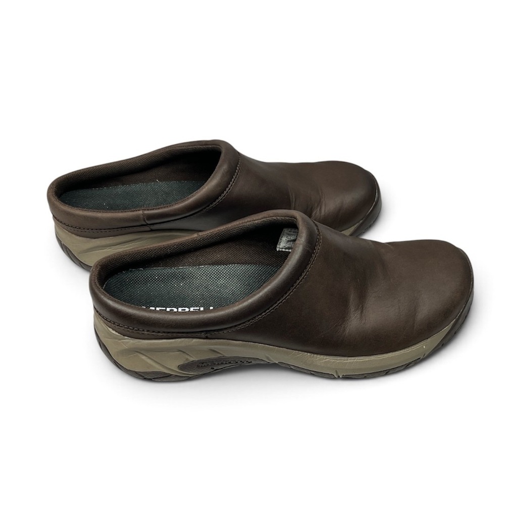 Merrell Excellent Pre-Owned Encore Nova 4 Clog Womens 8 Brown Leather Slip-On